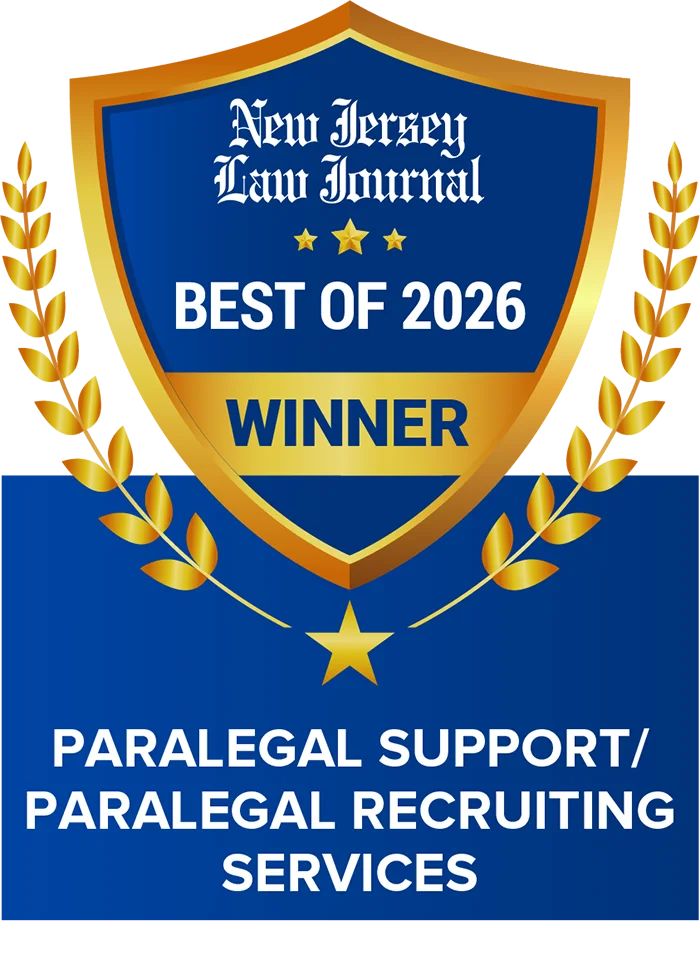 New Jersey Law Journal Best of 2026 - Winner Paralegal Support / Paralegal Recruiting Services
